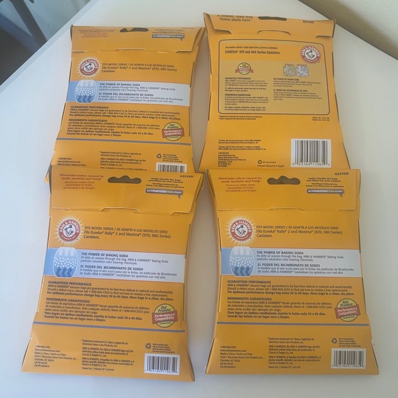 Arm & Hammer Eureka Vacuum Bags Odor Eliminating Eureka 3 Bag per Pack 4 Pack - Picture 2 of 2